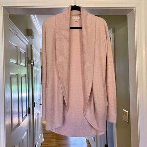 Barefoot Dreams Bamboo Cozy Chic Lite Circle Pink Lounge Cardigan Sweater SMALL
